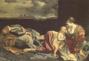 Orazio Gentileschi THe Rest on the Flight into Egypt (mk05) oil painting picture
